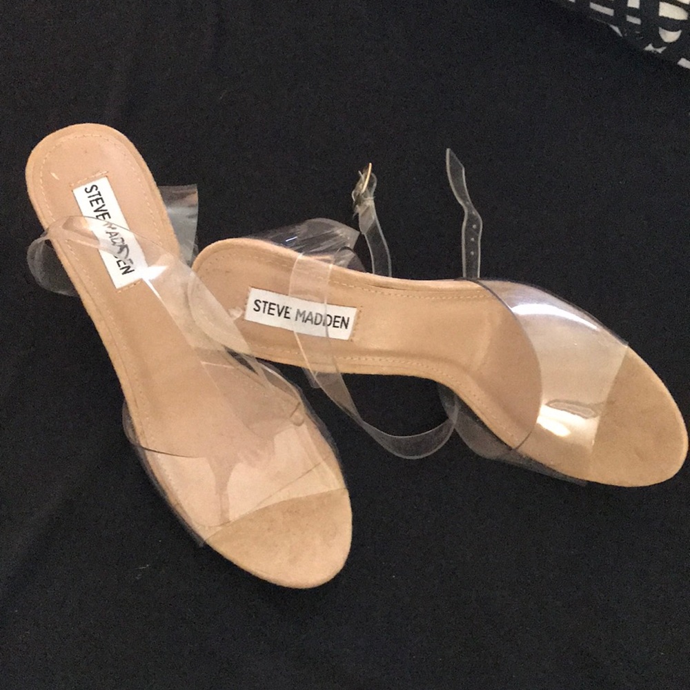 Steve Madden clear heels